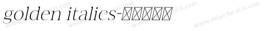 golden italics字体转换